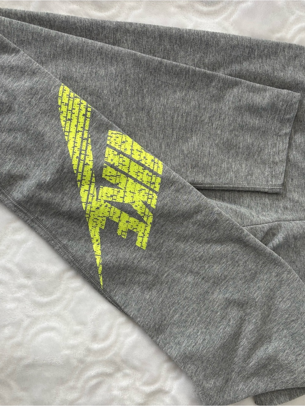 Nike leggings with Neon Yellow Graphic